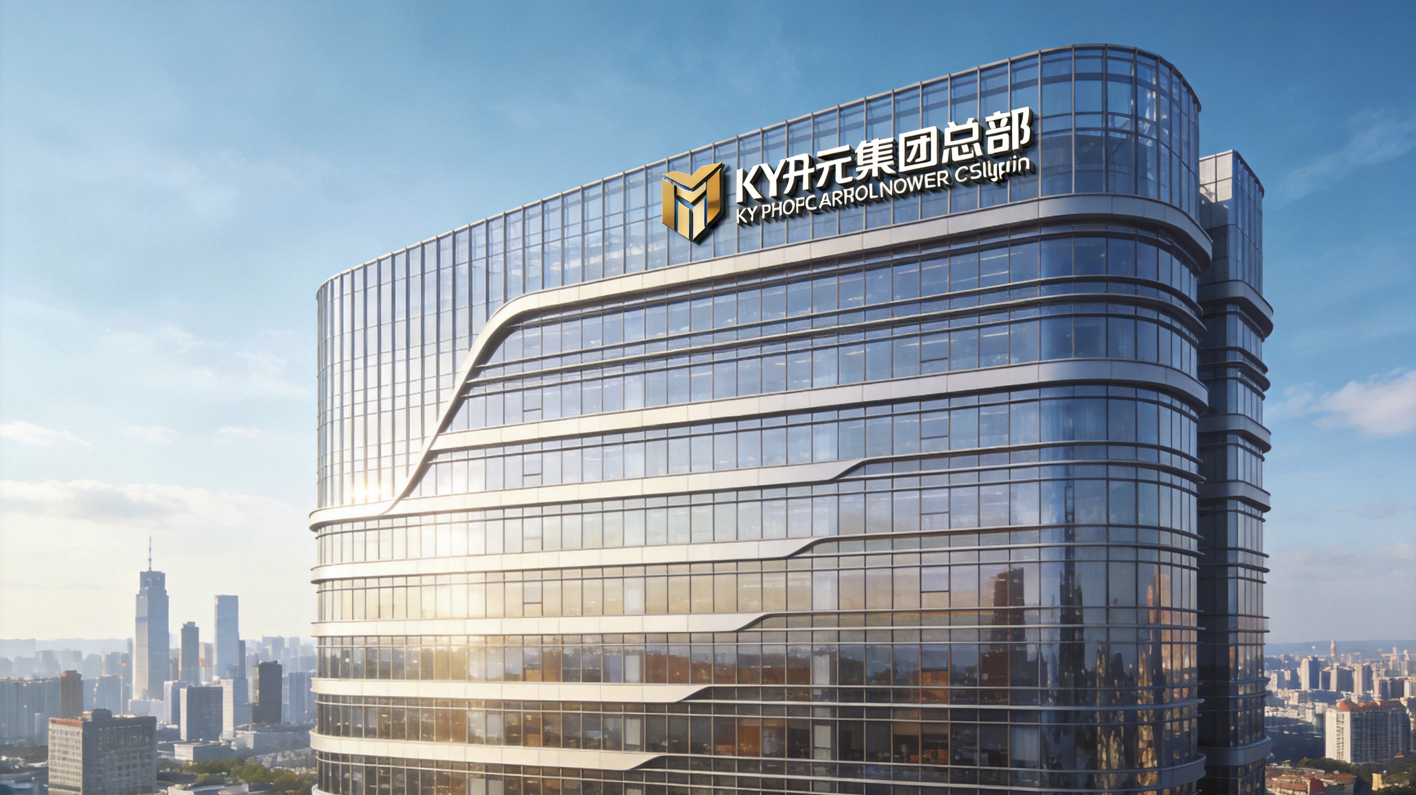 KY开元集团总部大楼外观，展现企业品牌形象